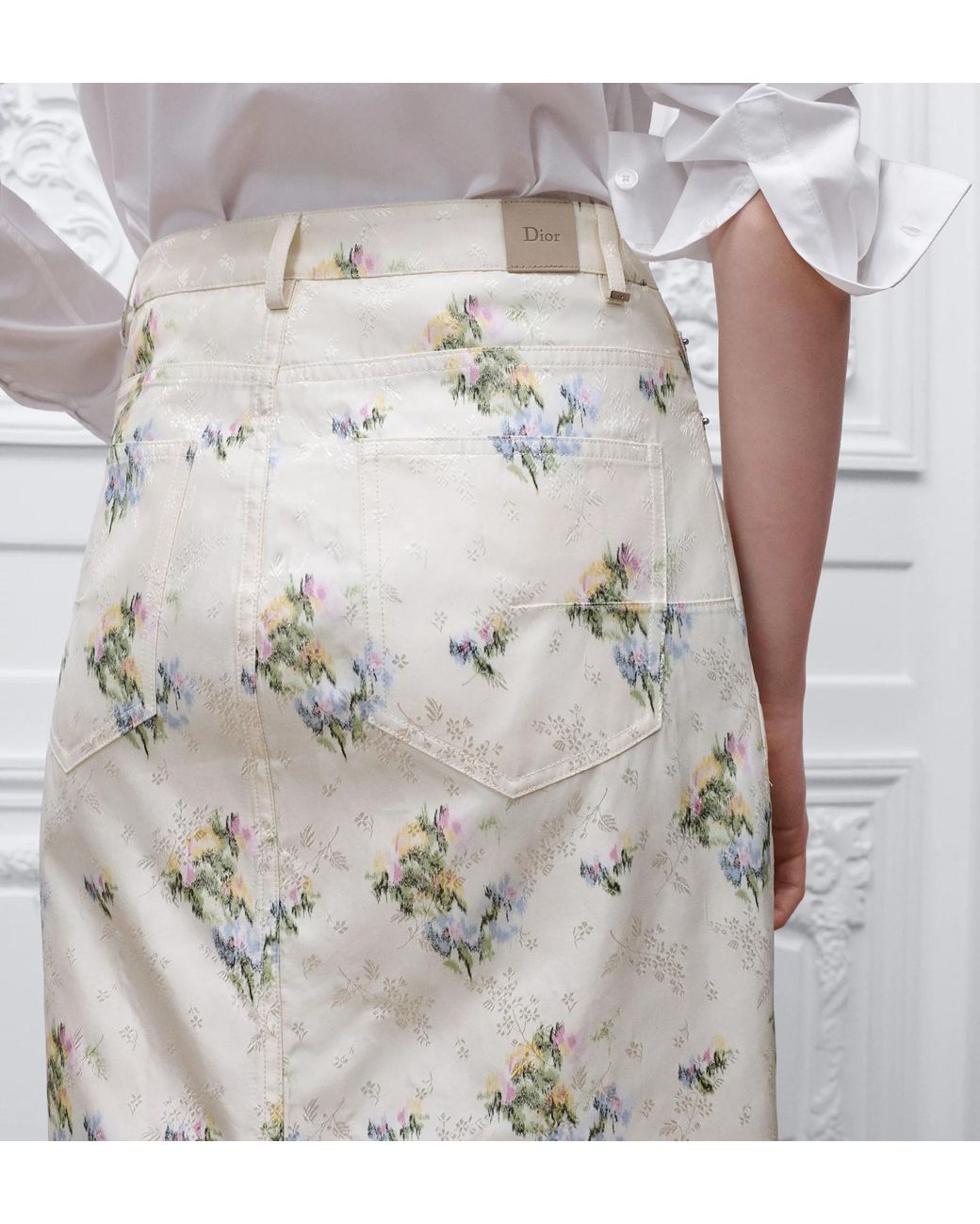 Dior White Pencil Skirt