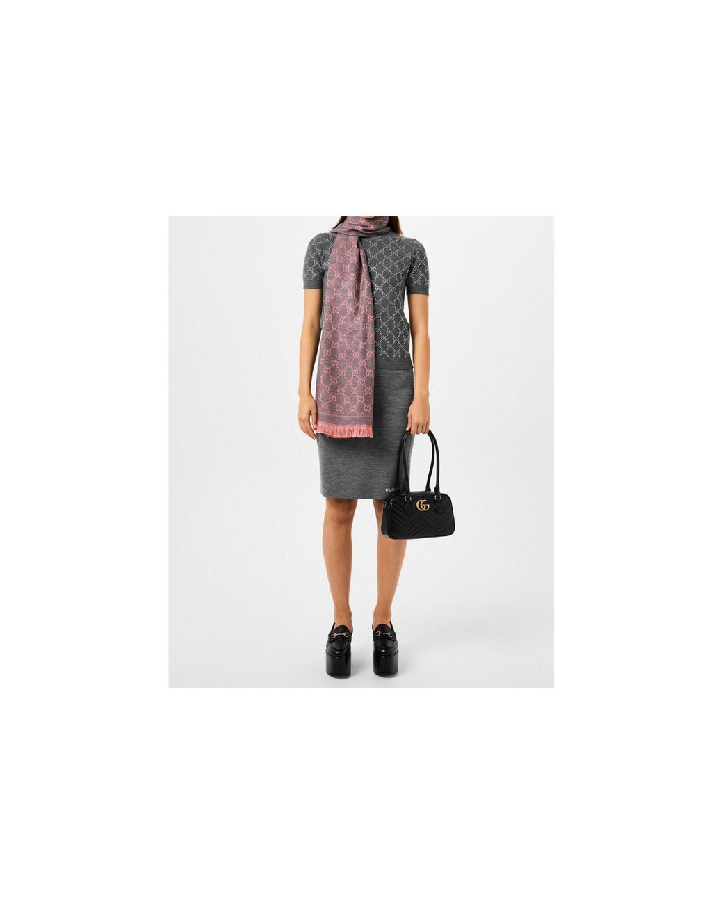 Gucci Pink Pure Wool Scarf
