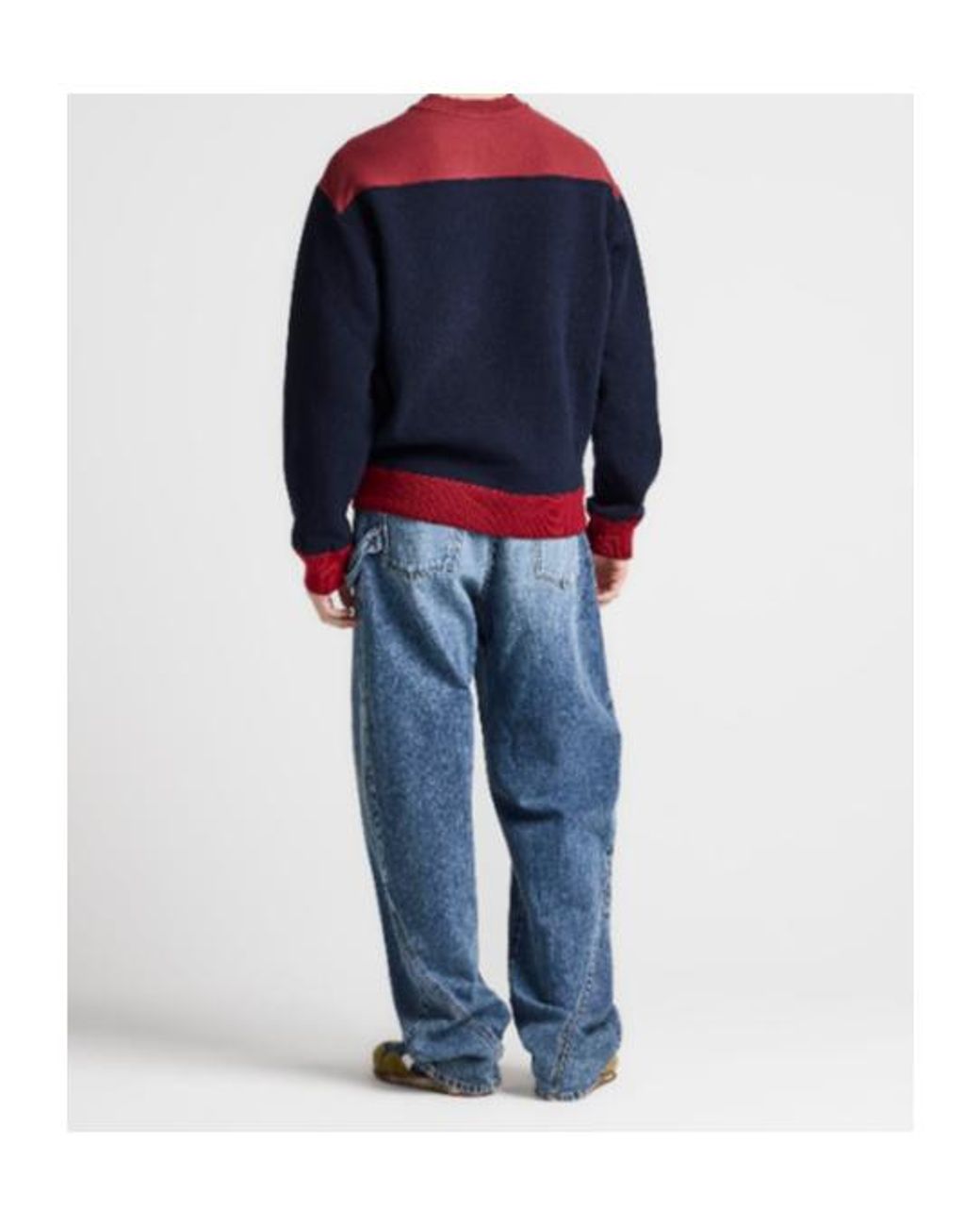 J.W. Anderson Blue Jw Anderson Logo Half-Zip Sweatshirt for men