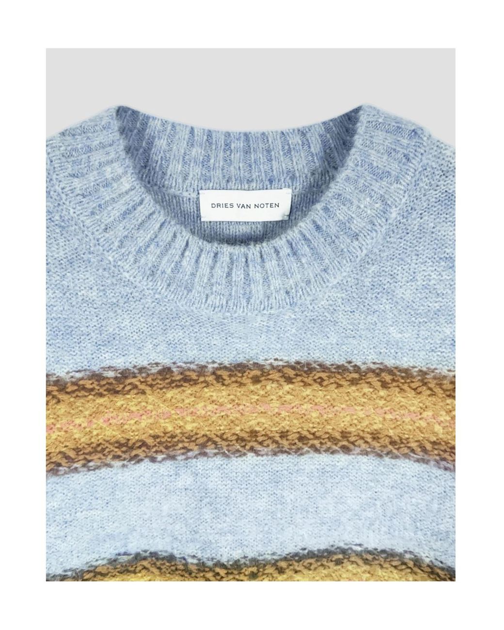 Dries Van Noten Gray Crew-Neck Sweater for men