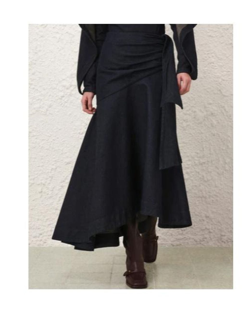 Zimmermann Blue Draped Denim Maxi Skirt
