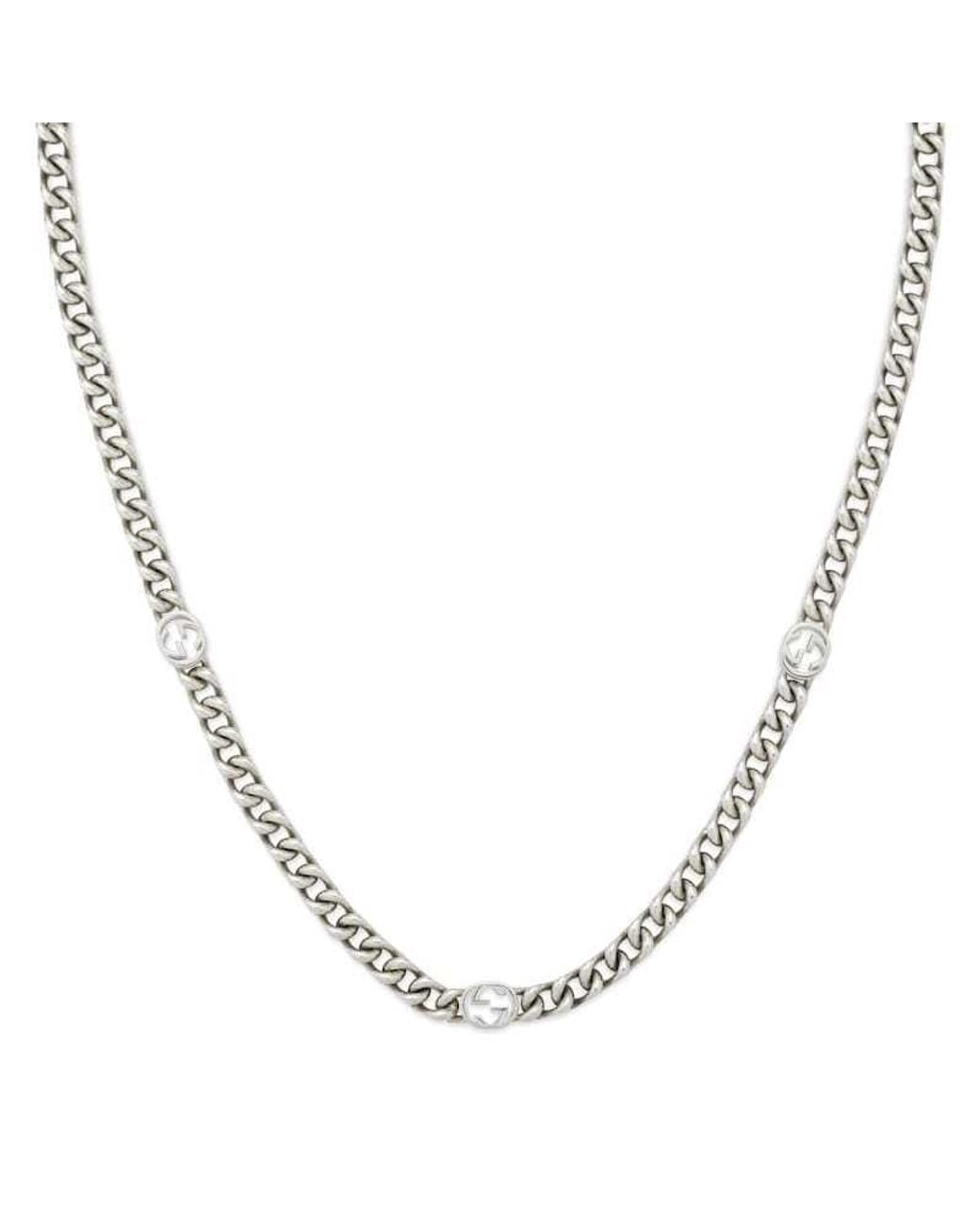 Gucci Metallic Interlokcing Necklace for men