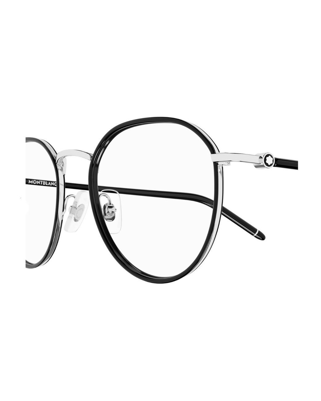 Montblanc White Eyewear Round Glasses And Frames for men