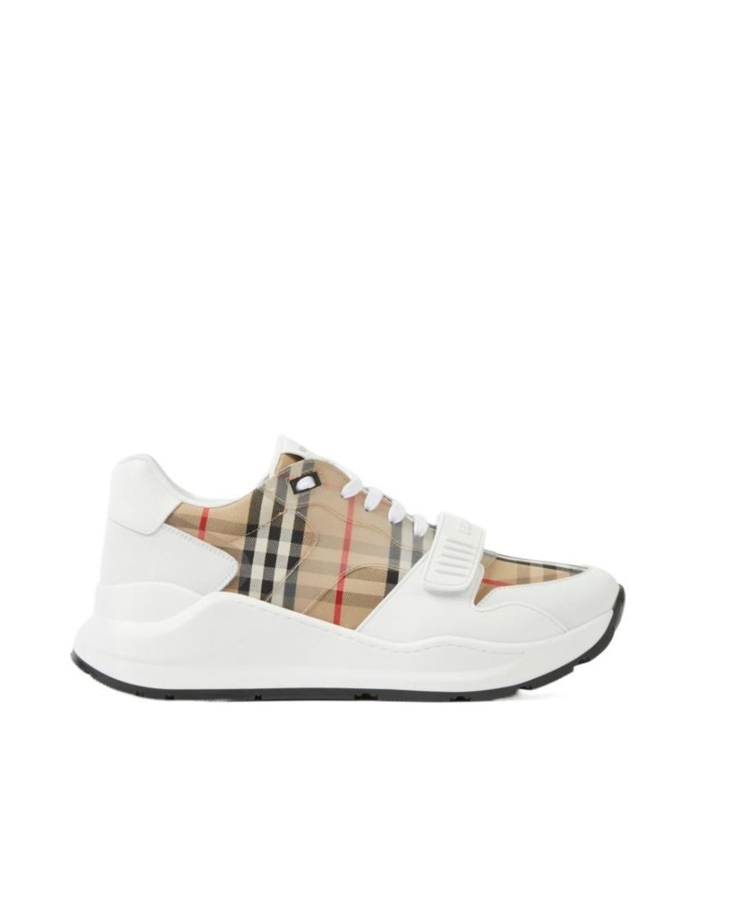 Burberry White Vintage Check-Pattern Sneakers for men