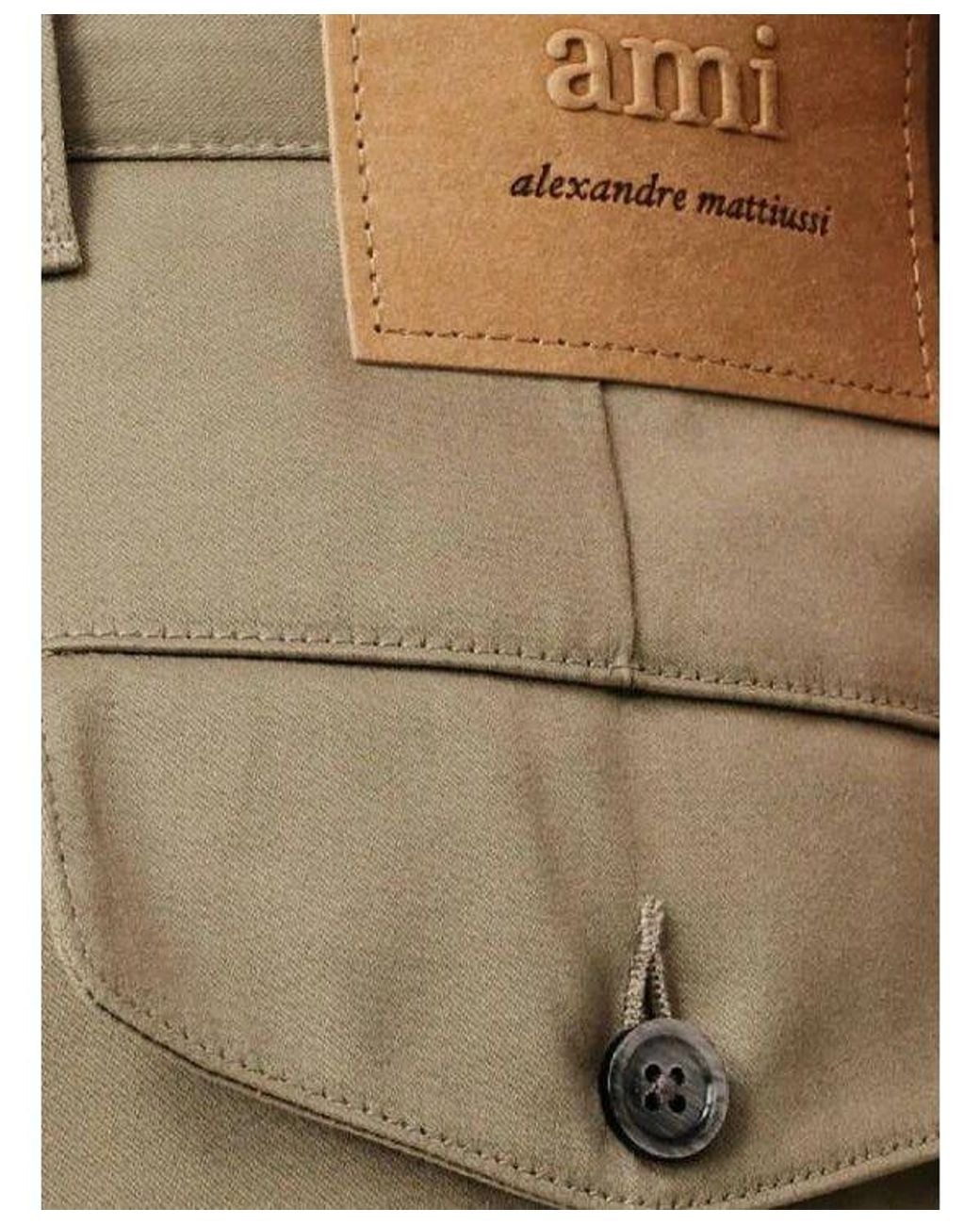 AMI Green Ami Oversized Carrot Trousers for men