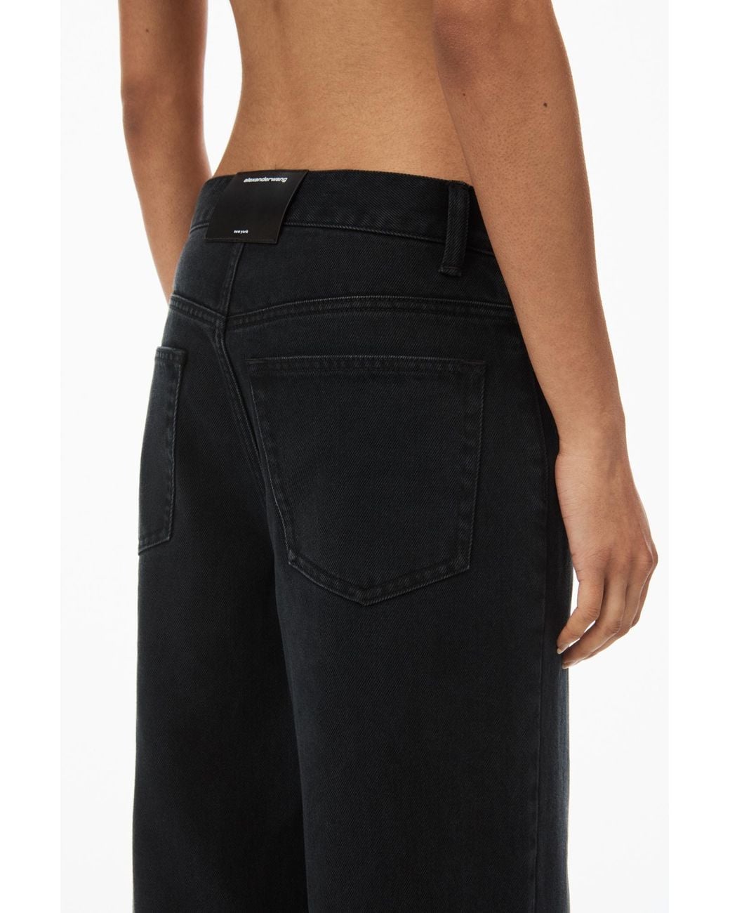 Alexander Wang Black Monogram Detailed Jeans