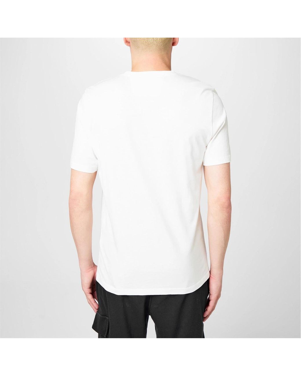 C P Company White Block Logo Regular Fit T-Shirt for men