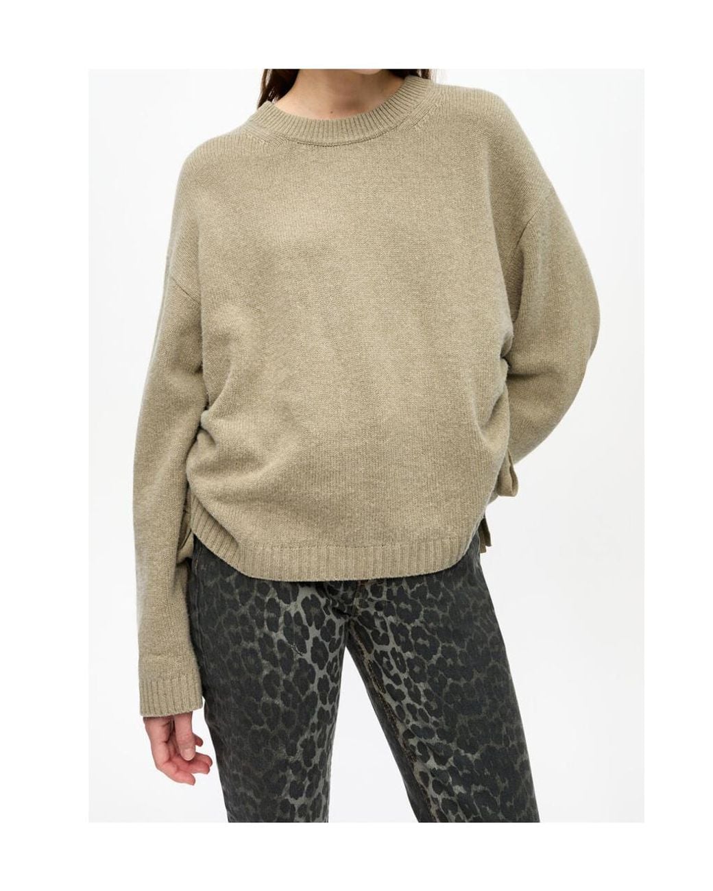 Ganni Natural Future Wool Mix Oversized Jumper
