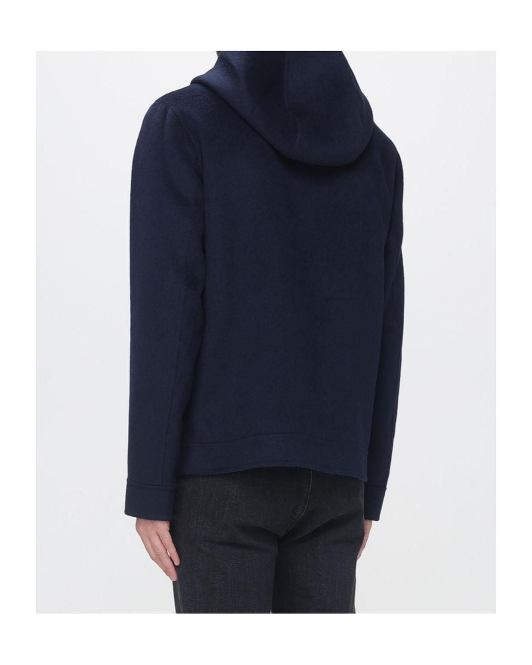 Woolrich Blue Zip-Up Hooded Jacket for men