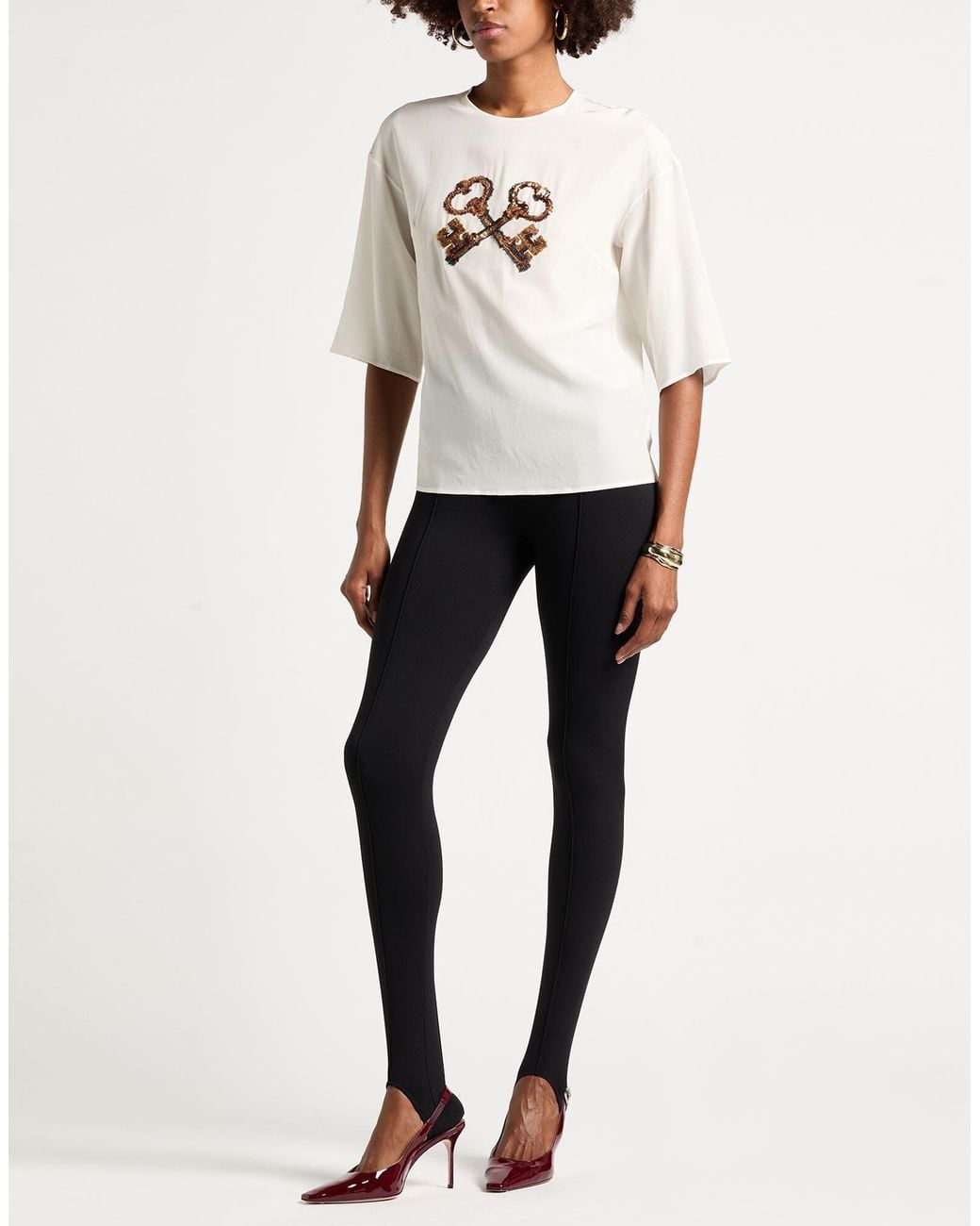 Dolce & Gabbana White Solid-Color T-Shirt