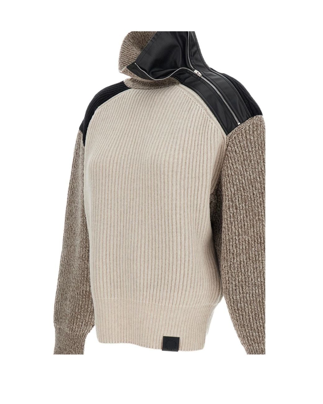 Stella McCartney Natural High Neck Zipped Jumper