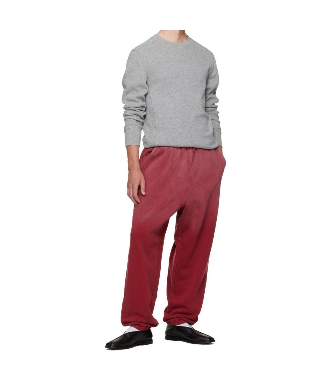 Entire studios Gray Waffle-Knit Long-Sleeve T-Shirt for men