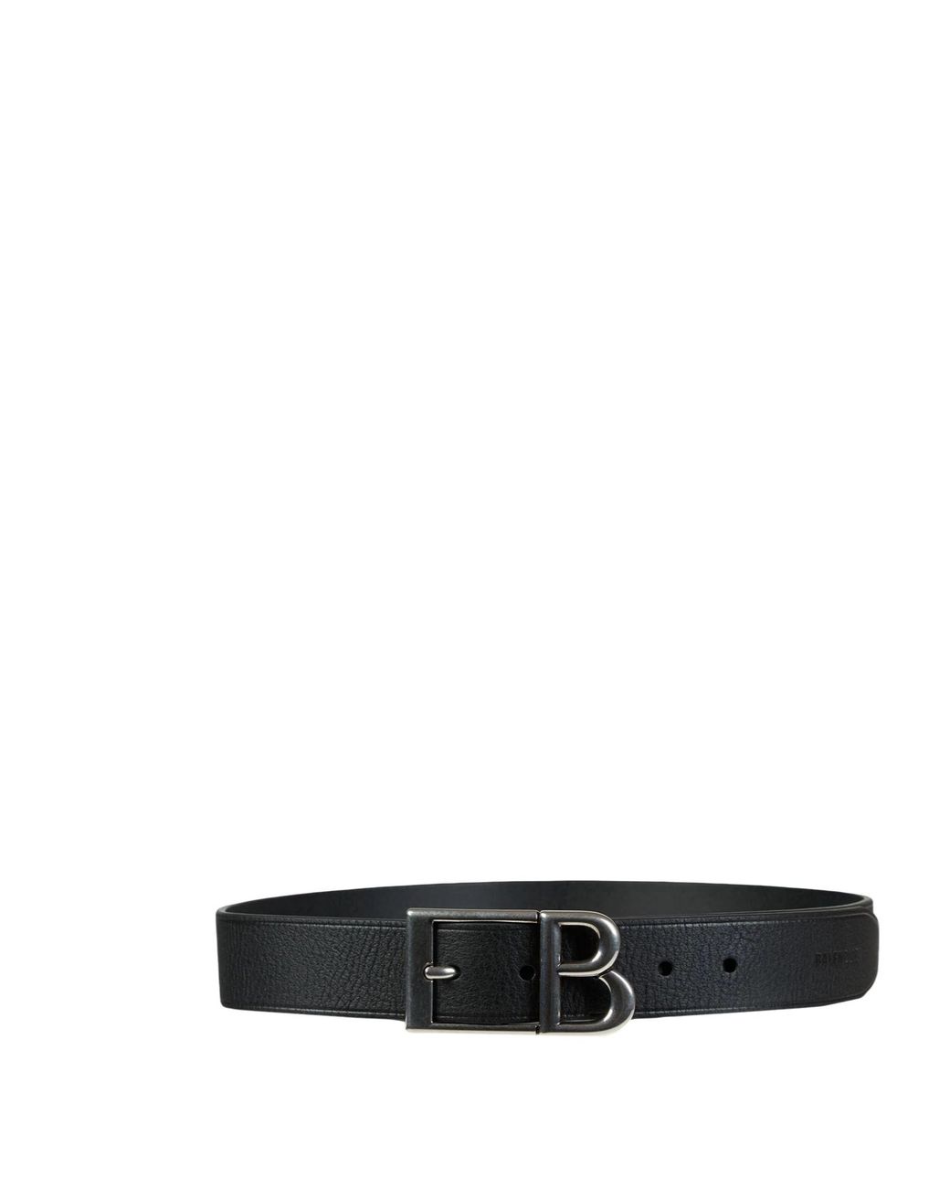 Balenciaga White Minimalist Leather Belt