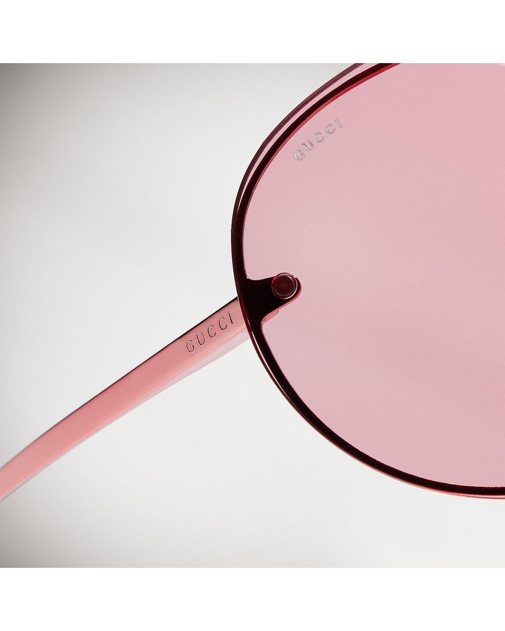 Gucci Pink Mask Frame Sunglasses