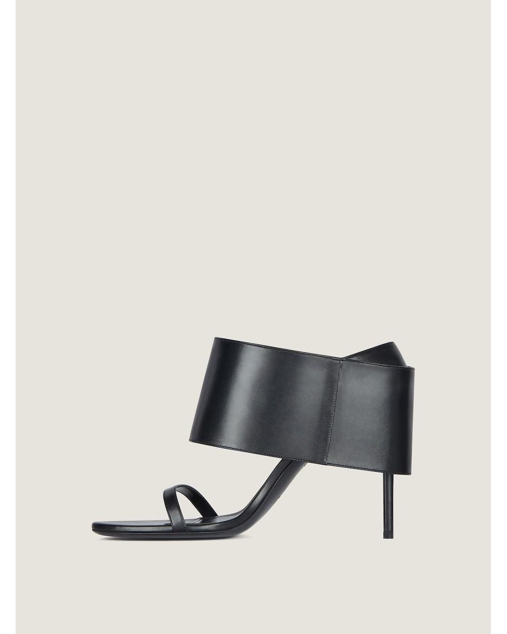 Givenchy Black Shark Lock Detailed Sandals