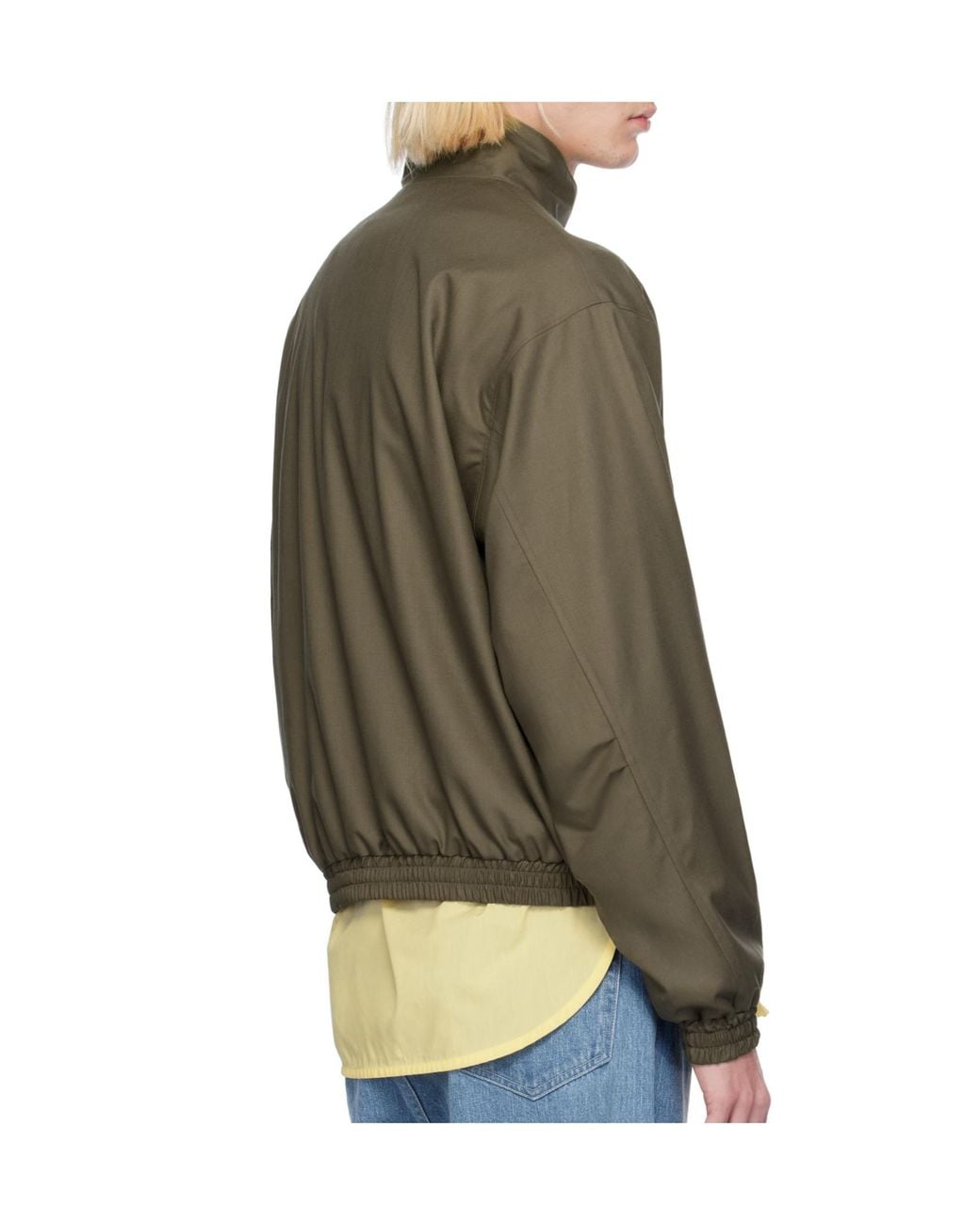 Auralee Green Wool Jacket for men
