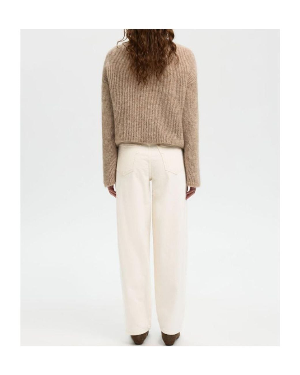 SELECTED White Buttoned Jeans
