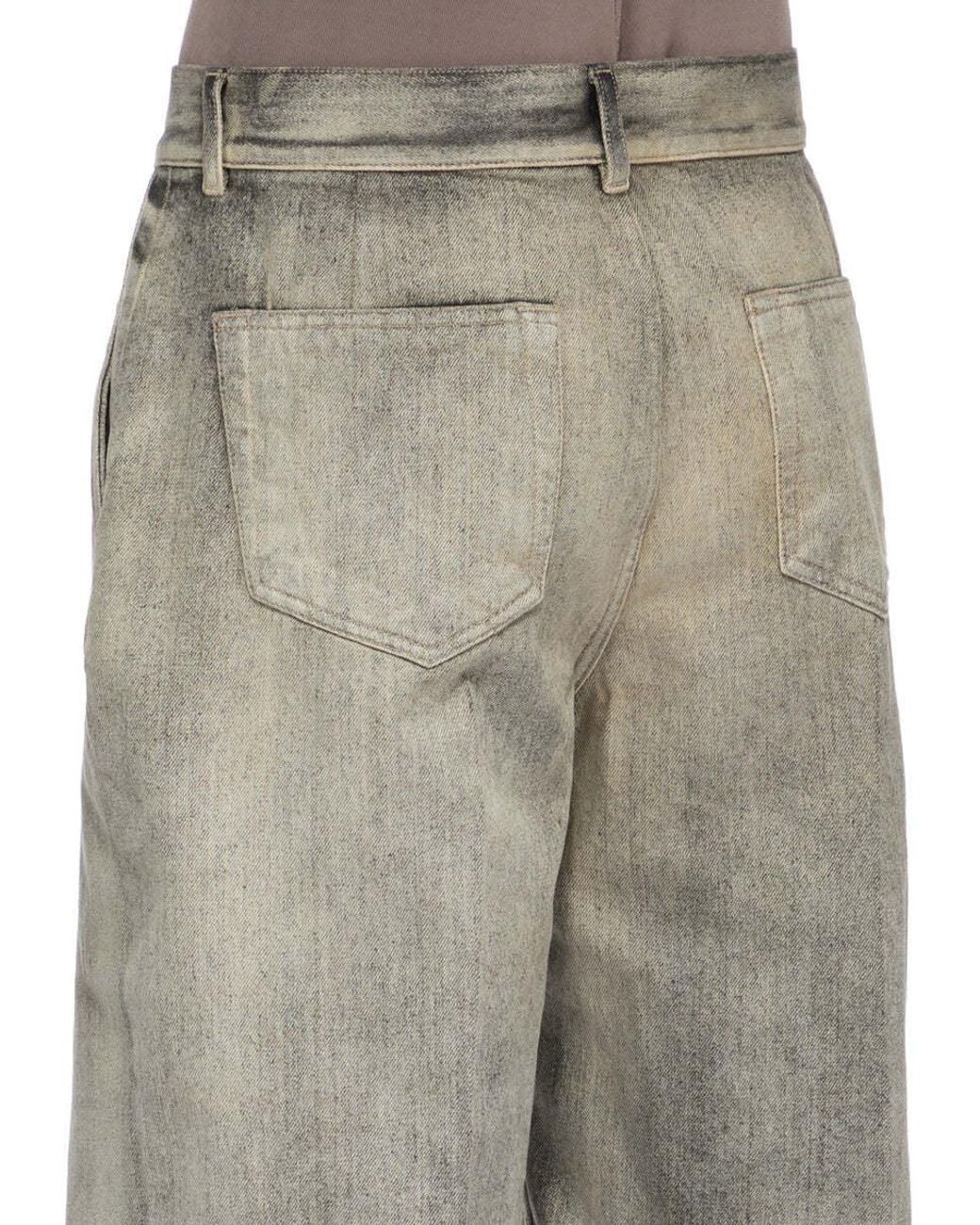 Rick Owens Gray Washed-Effect Knee-Length Shorts for men