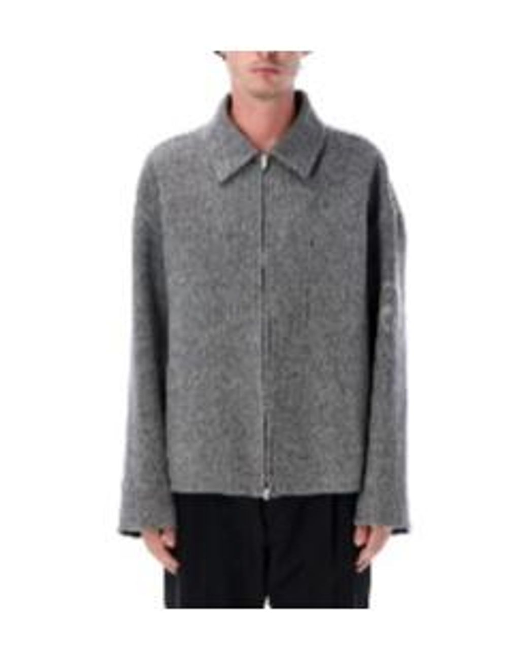 Jil Sander Gray Premium Wool Relaxed Blazer for men