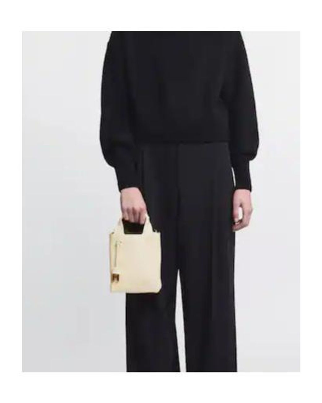 Hogan Natural Logo Embossed Top Handle Bag