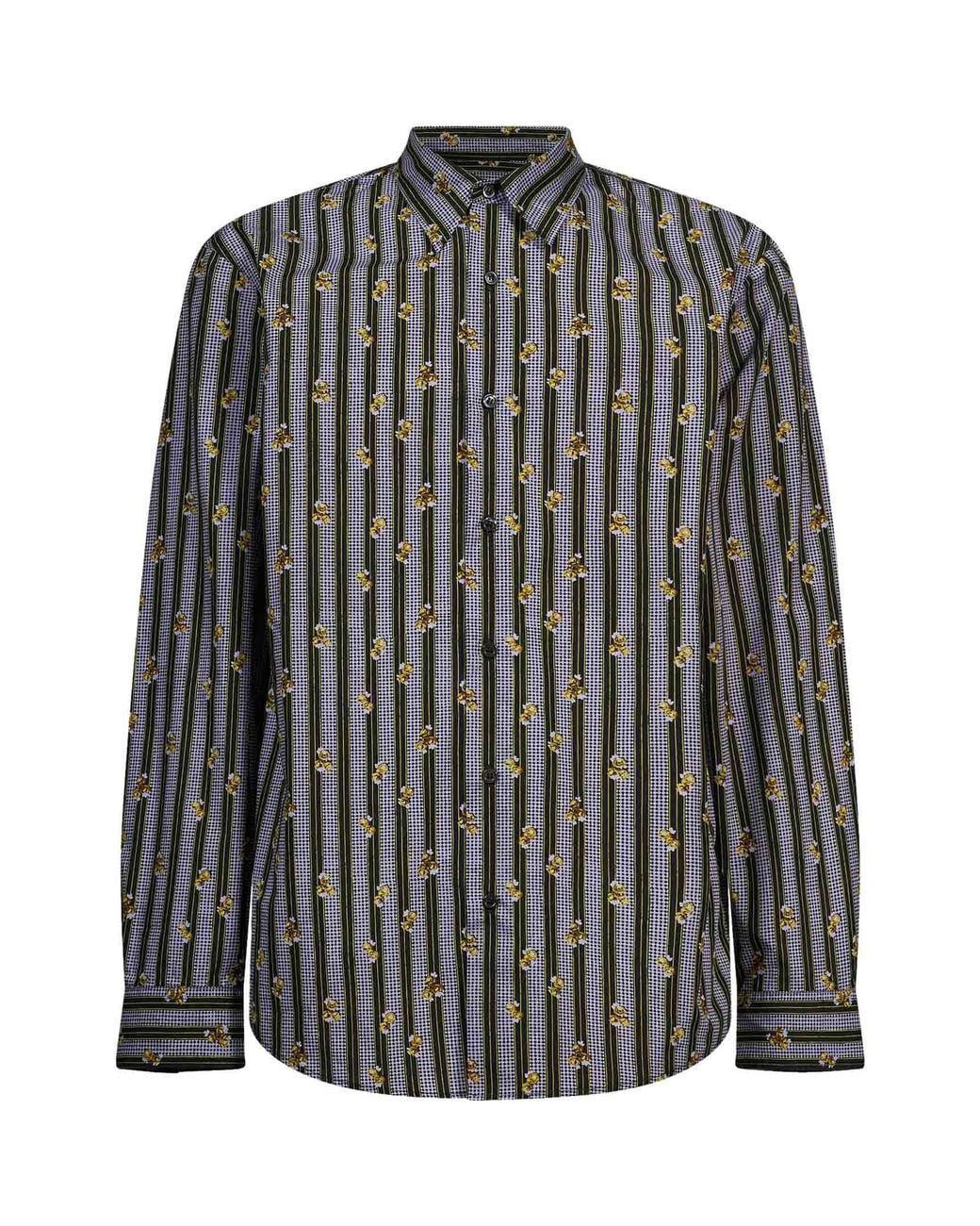 Dries Van Noten Gray Long Sleeve Buttoned Shirt for men