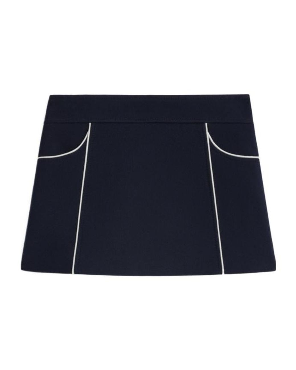 Céline Blue Trapeze Mini Skirt