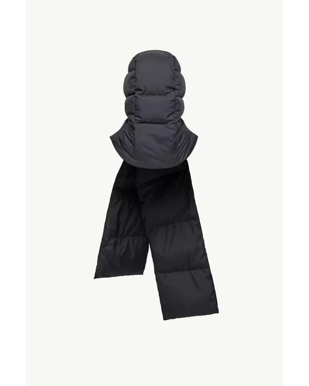 Moncler Black Hooded Down Scarf