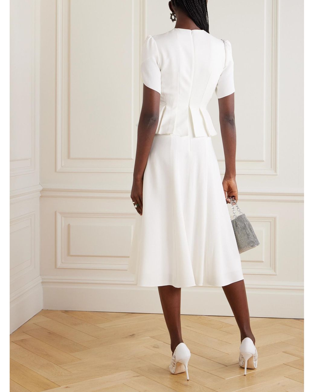 Erdem White Elegant Vintage Dress