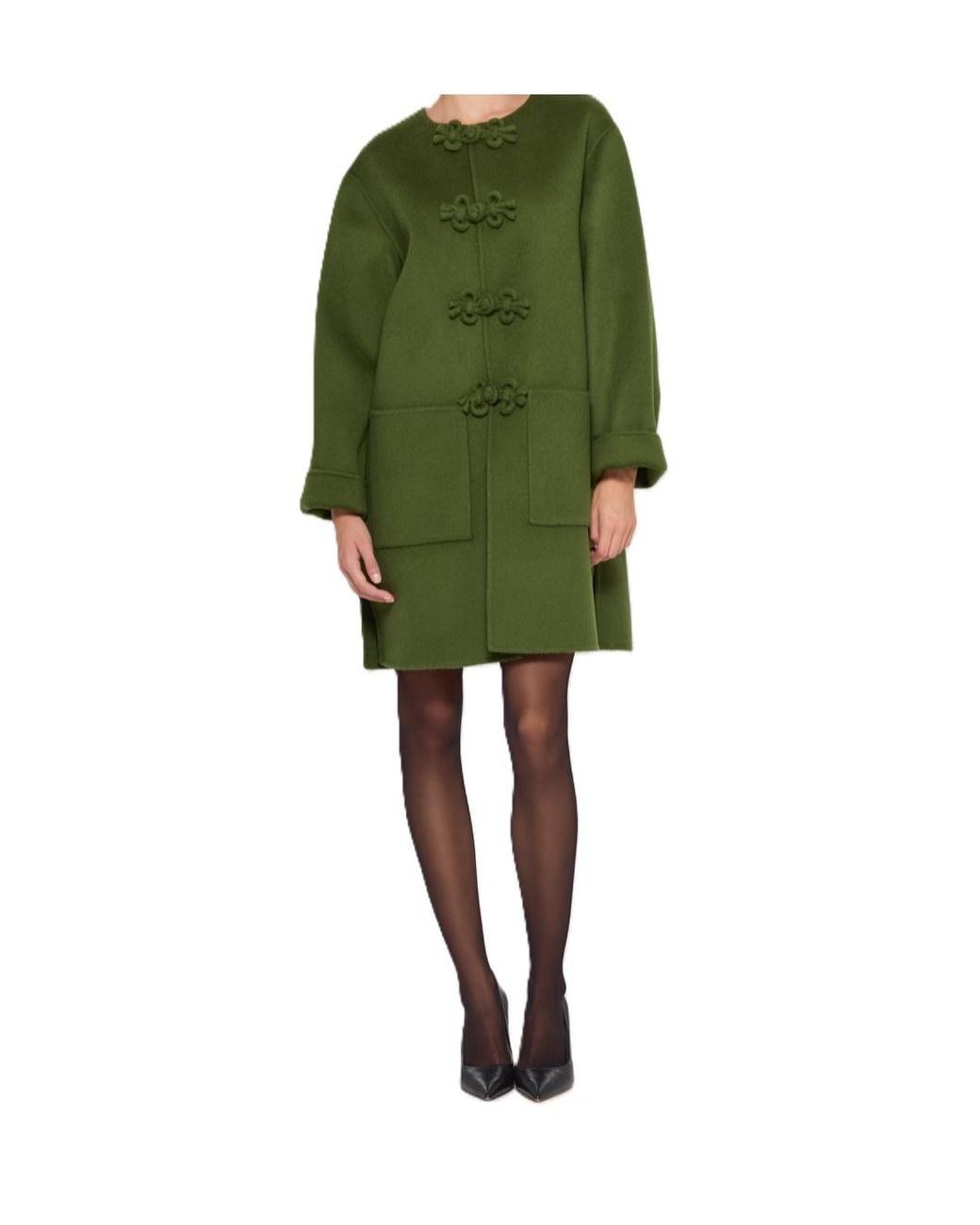 P.A.R.O.S.H. Green Long-Sleeved Coat
