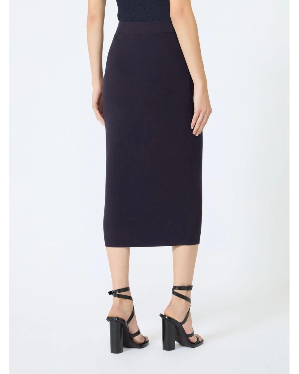 Max Mara Blue Gamma High-Waist Pencil Skirt
