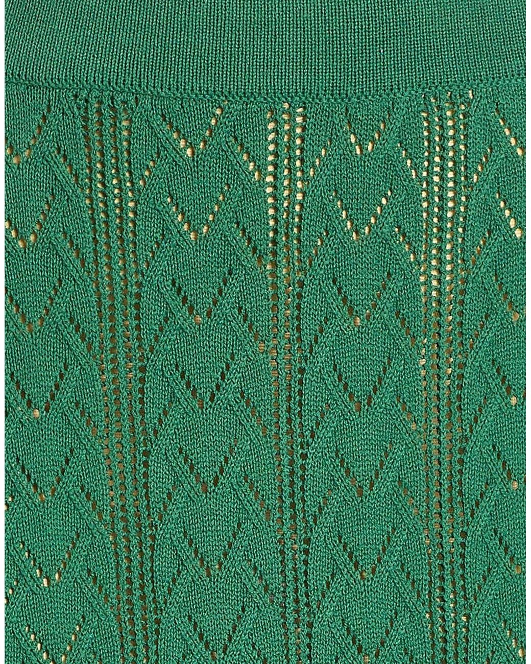 Weekend by Maxmara Green Lightweight Comfortable Straight Knit Dress