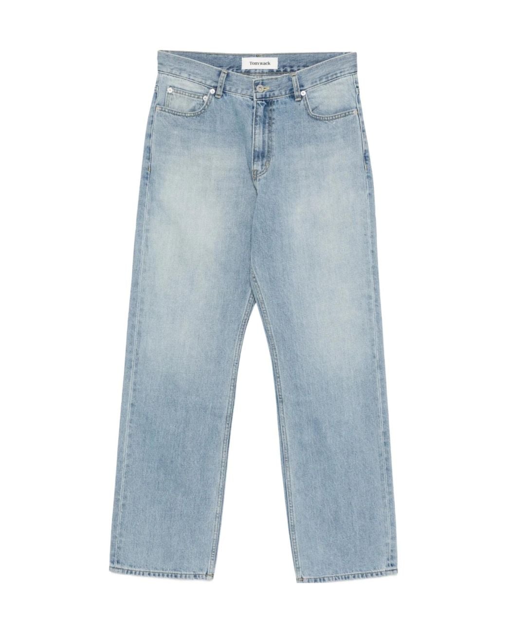 TONYWACK Blue Relaxed Straight-Leg Jeans for men