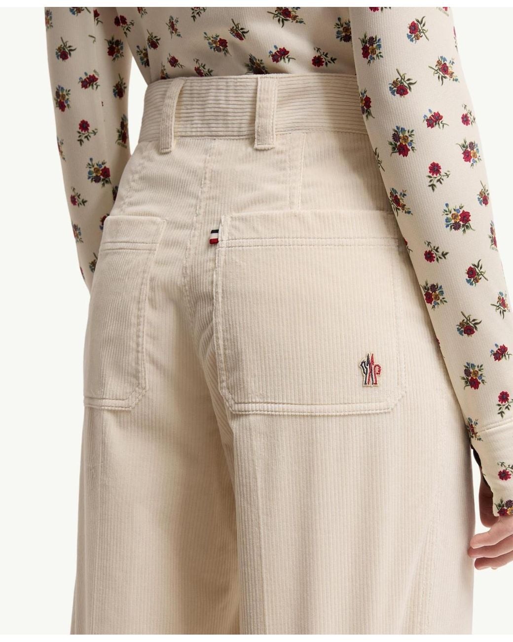 Moncler White Grenoble Après Ski Wide-Leg Pants