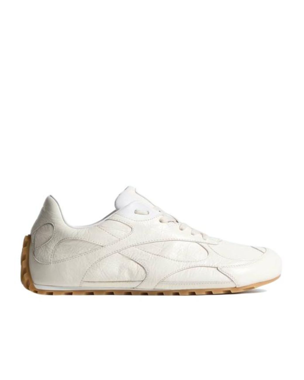 Bottega Veneta White Calf Leather Sneakers