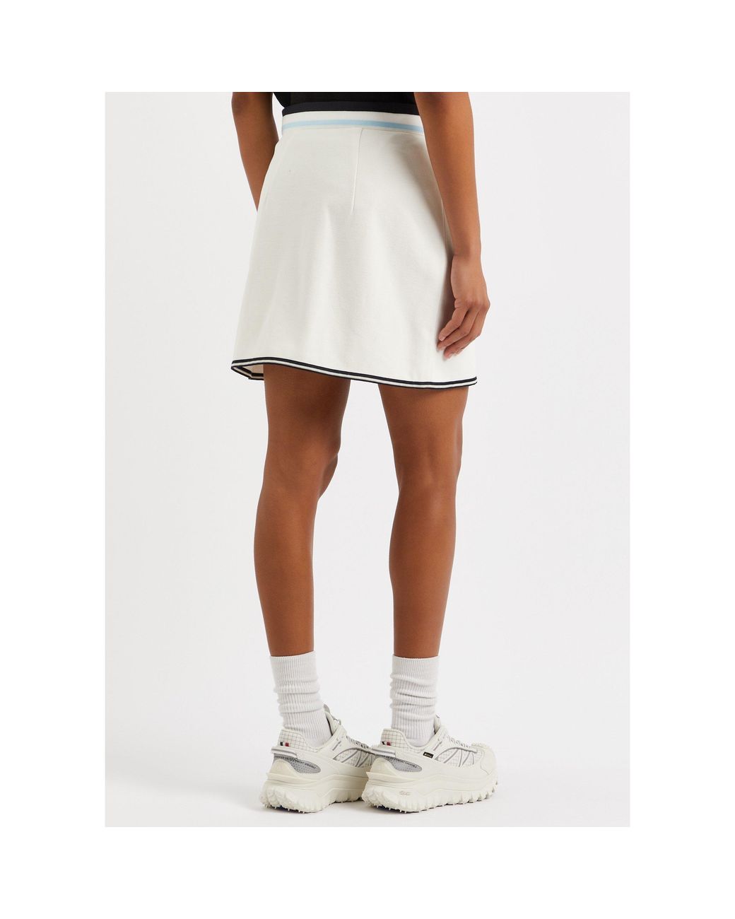Moncler White Simple Cotton Dress