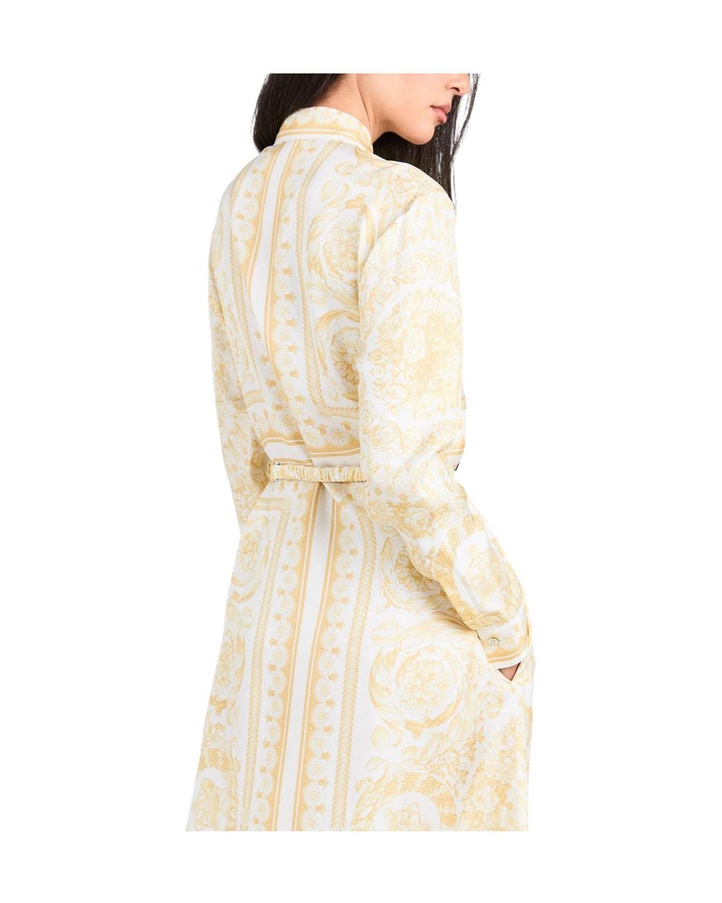 Versace Natural Printed Shirt Dress