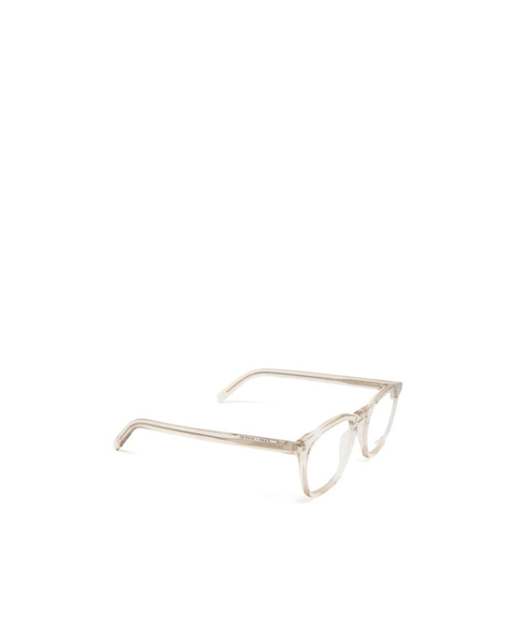 Saint Laurent White Eyewear Round Frame Glasses for men