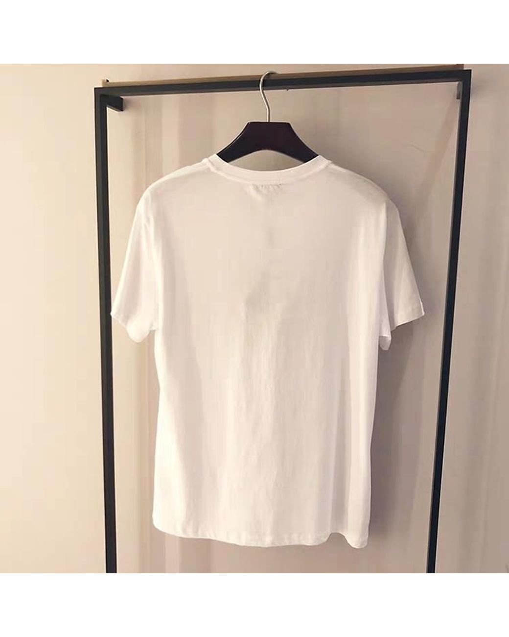 Burberry White Equestrian Knight Logo Embroidered T-Shirt