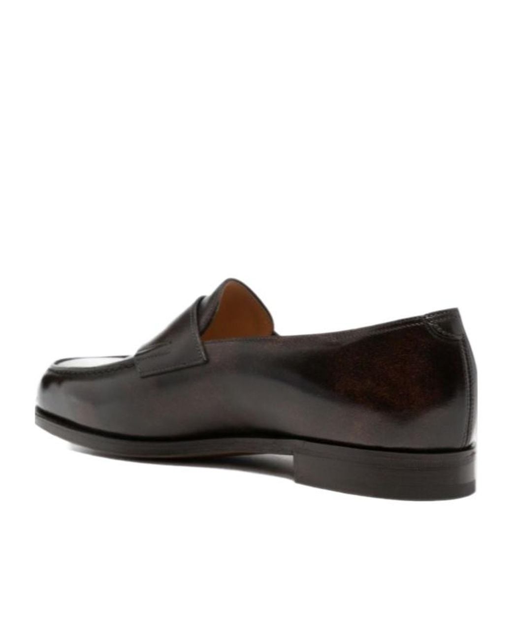 John Lobb Black Round-Toe Loafers for men