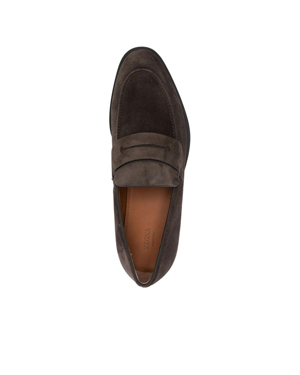Zegna Brown Suede Loafers for men