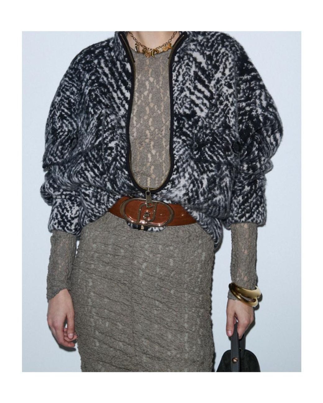 Liu Jo Gray Bomber Jacket