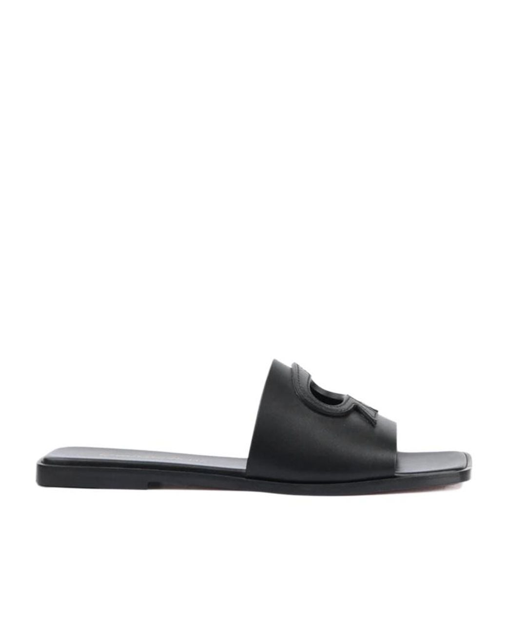 Gianvito Rossi Black Ibla Cut-Out Flat Sandals