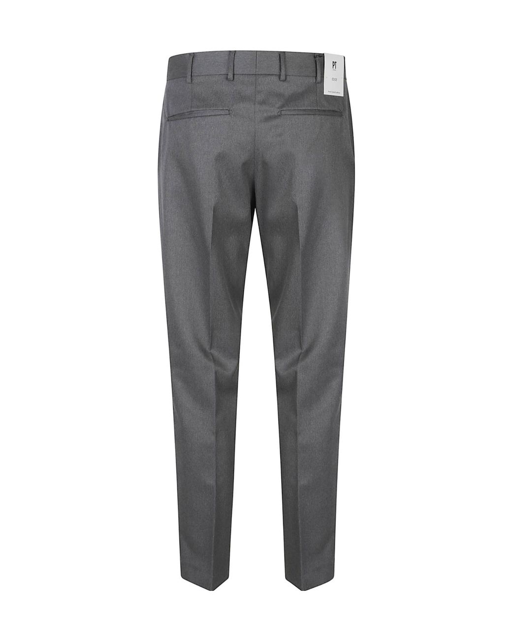 Pt Pantaloni Gray Rebel Flat Front Pants for men