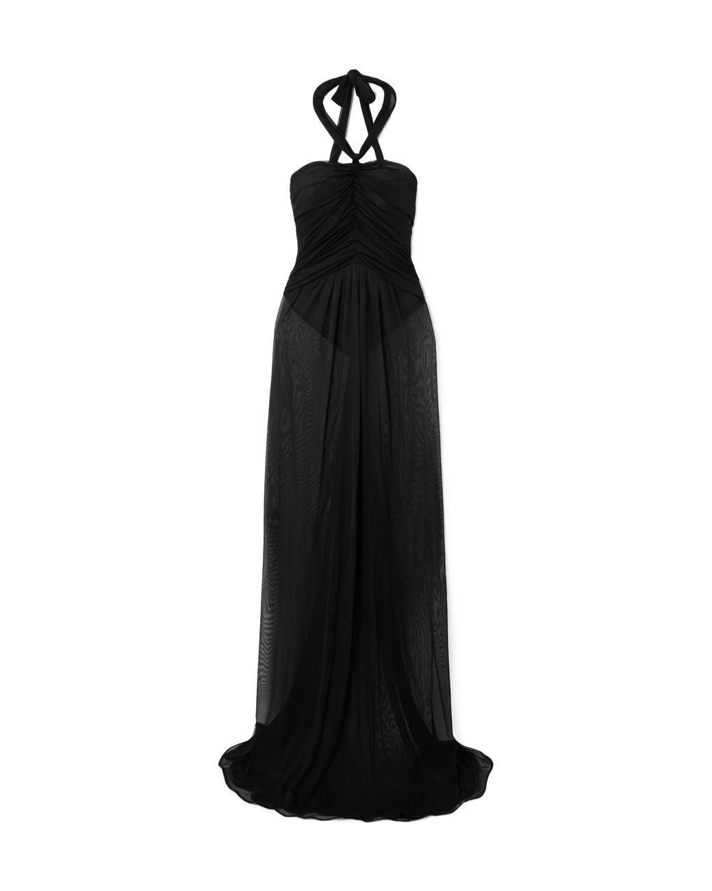 Dolce & Gabbana Black Organza Maxi Dress