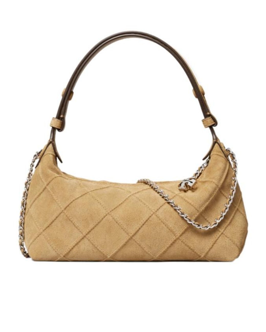 Tory Burch Metallic Mini Fleming Quilted Cross Body Bag