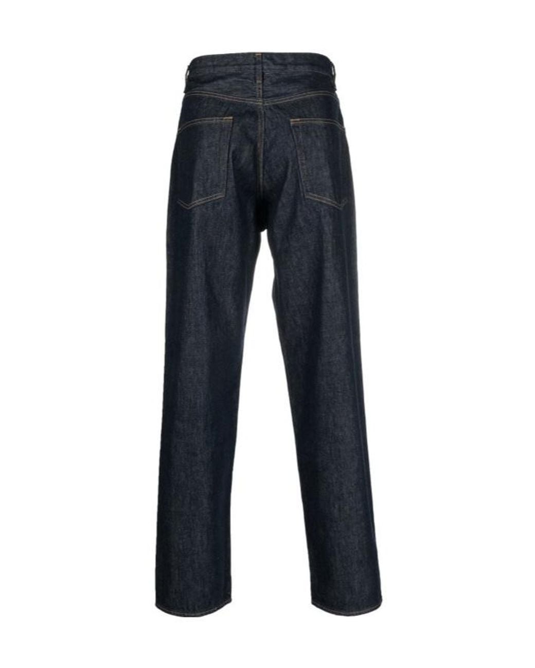 Auralee Blue オーラリー ハードツイスト ワイドレッグジーンズ for men