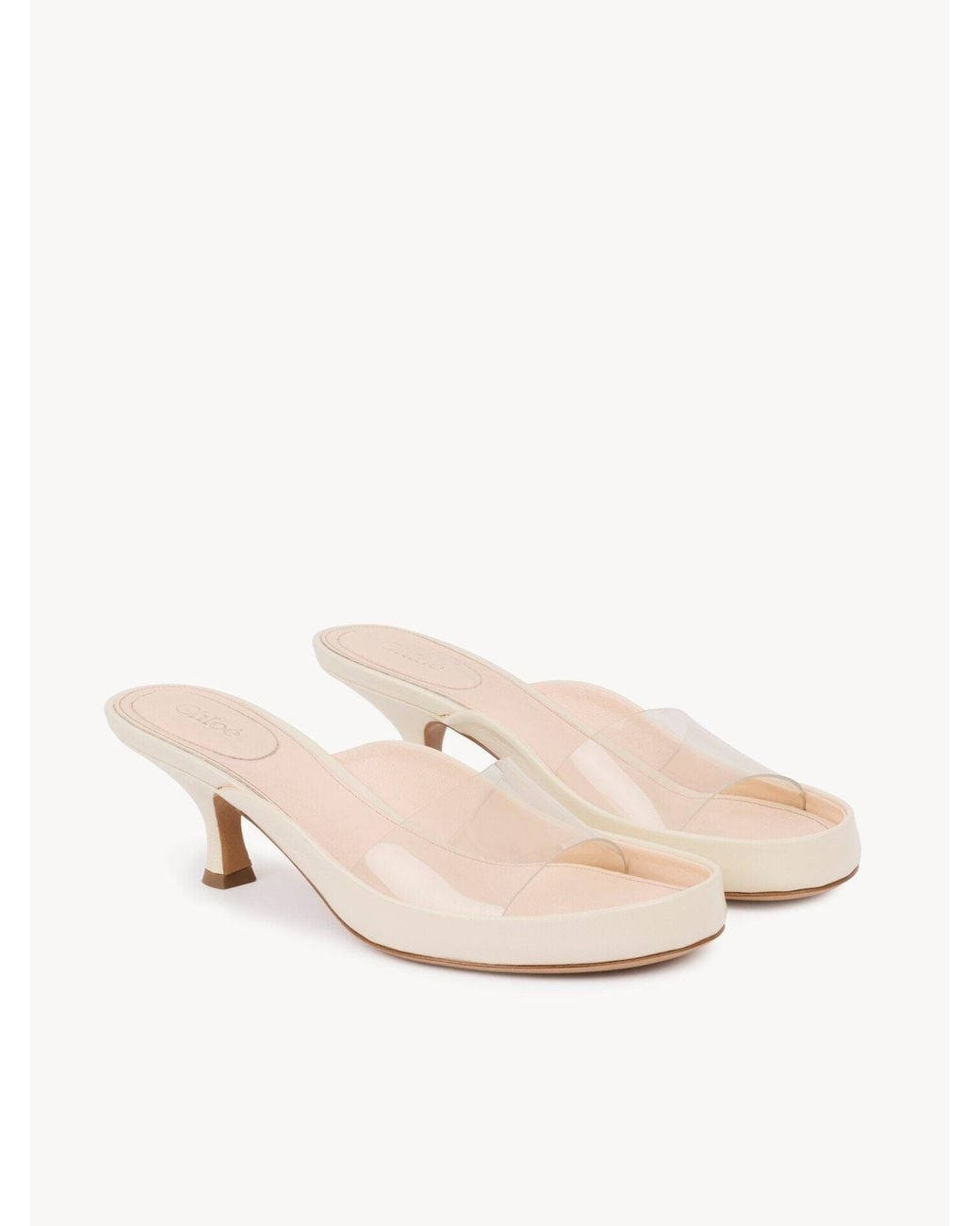 Chloé Natural Chloé Junie Heeled Mules