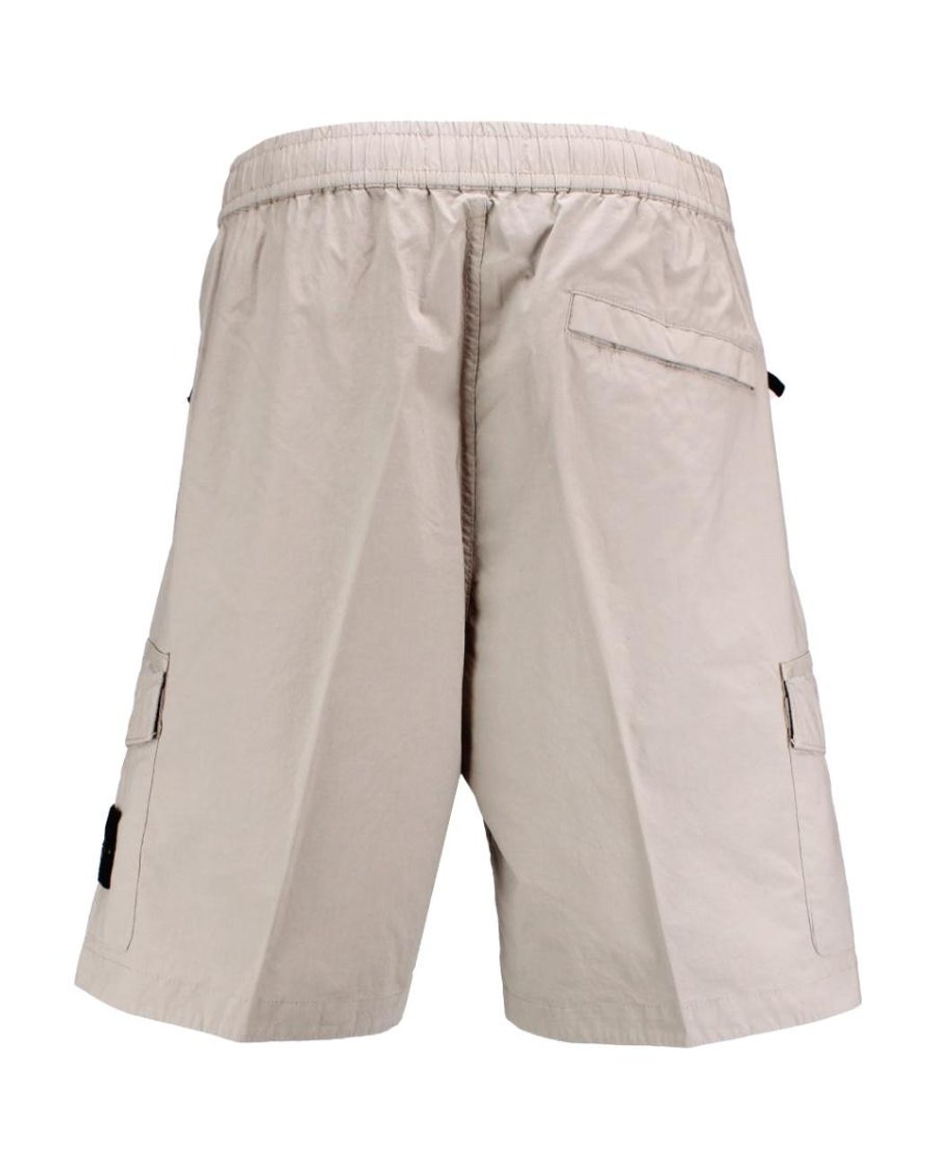 Stone Island Gray Compass Badge Bermuda Shorts for men