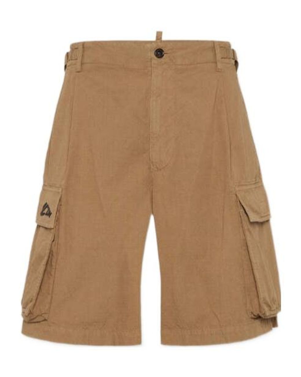 DSquared² Brown Cotton Cargo Shorts for men