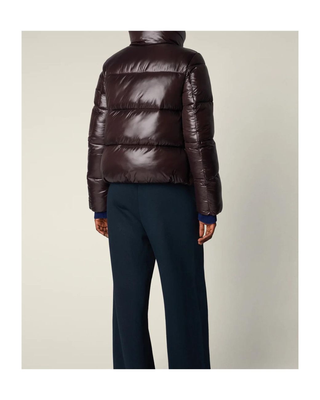 Save The Duck Brown Isla Hooded Down Jacket